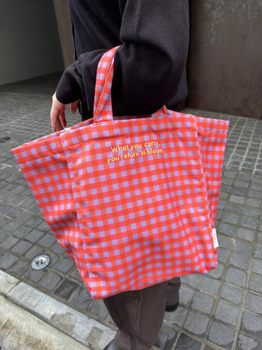 楽天市場】【即納】beej ビージbeej_GinghamCheckTotebag ギンガム