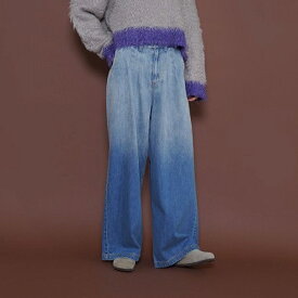 【即納】CYAN TOKYO シアントウキョウ シアントーキョー2025秋冬グラデーションデニムワイド パンツ ボトムス ジーンズ 【2025AW新作】≪10月29日入荷≫