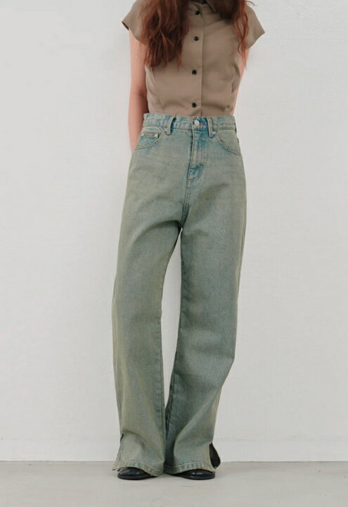 楽天市場】【即納】Hella ヘラside hem slit denim サイドヘムスリット