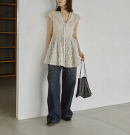 Hella ヘラ2026AW 秋冬 受注会 予約会Cut Jacquard Peplum Hoodie カットジャカードペプラムフーディh263…