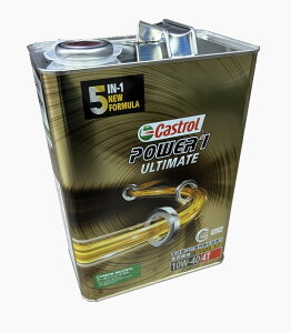 �y2�֗p4�T�C�N���G���W���I�C���zCastrol(�J�X�g���[��)�@POWER1 ULTIMATE(10W-40/4L��)�@�y500�z