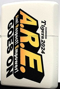 yizZippo Japan(Wb|Wp)Wb|C^[ HANSHIN Tigers 2024_^CK[X A.R.E GOES ON MATTE WHITEy546z