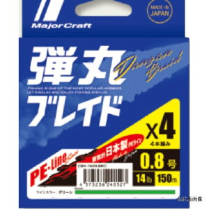 �y�ނ�z�yMajor Craft�z�e�ۃu���C�h ×4 �O���[�� 150m DB4-150GR�y510�z