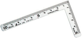 【測定工具】シンワ測定曲尺小型 三寸法師 ステン 10×5cm 表裏同目 12101【451】