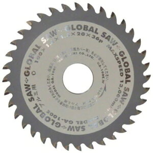 gLGLOBAL SAW(O[o\[)A~ESp`bv\[ Oa100mm×n1.6mm×{̌1.2mm×a20mm×n36P GA-100Ey456z