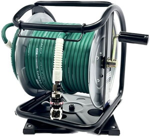 【送料込み】高圧C型エアドラム 内径6mm×30m 回転台付 フジマック マッハ HPDAL-630TC【460】