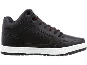 【カジュアルシューズ】LARKINS(ラーキンス)メンズ ハイカットスニーカーL-6476-BLACK/RED【470/L-73】