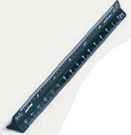【文房具・計測工具】ドラパス三幸製図機械 カラー三角スケール 15cm 黒 No.16-241【620】