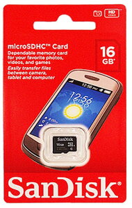 y[J[hzSanDisk(TfBXN)microSDHC 16GB Class4 SDSDQM-016G-B35y545z