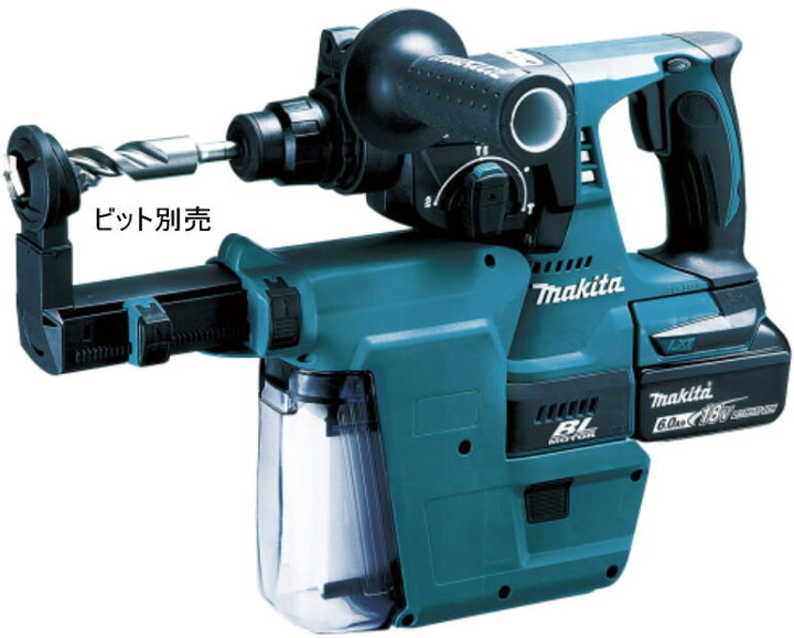 楽天市場】【送料込み】24mm 18V (6.0Ah) 充電式ハンマドリル マキタ 