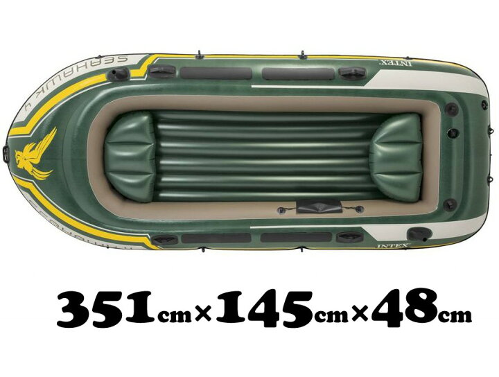 楽天市場】【ゴムボートセット】INTEX シーホーク4 4人乗り ゴムボート  