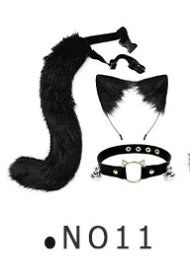 【一部即納】ハロウィン 猫コスプレ 3点セット 猫耳 しっぽ 首輪　カチューシャ耳 モフモフ 尻尾 鈴付き首輪 ケモナー けもの ケモノ系コスプレ 動物コスプレ かわいい おしゃれ 記念撮影 プレゼント ハロウィンパーティー クリスマス イベント 仮装 コスプレ祭り