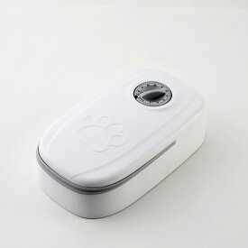 【2食分がお得！】自動給餌器 自動給餌機 ペット用 ペットフィーダー猫犬用 ウェットフード ペットフード お留守番 自動餌やり器 操作簡単 ペットテーブル 犬猫兼用 1食分 2食分 かわいい 水洗い可能