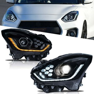 スイフトスポーツ ZC33S ヘッドライト 純正LEDヘッドライト車用 流れるウィンカー オープニングモーション搭載 プロジェクターレンズ バルブとバラスト無償付き 左右2点セット 純正交換用 hea
