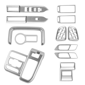 【新型 スズキスペーシアカスタム専用】内装カスタム12点セット シフトパネル/ヘッドライトスイッチ/デフォッガーガーニッシュ MK54S/MK94S対応 ドレスアップパーツ