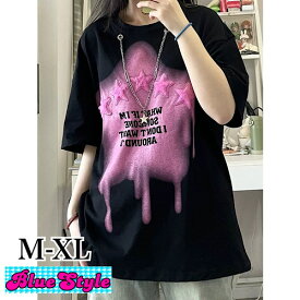 韓国 レディース服 韓国 レディース トップス レディース 韓国服 Tシャツ シンプル Tシャツ 着回しコーデ 体型カバー 半袖Tシャツ ブルースタイル BlueStyle オーバーサイズ