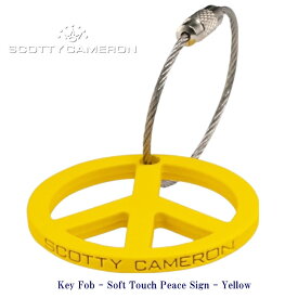 スコッティ キャメロン " キーホルダー " SCOTTY CAMERON Key Fob - Soft Touch Peace Sign - Yellow 【Tokyo 新橋店】