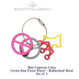 スコッティ キャメロン " ボールマーカーセット " SCOTTY CAMERON　Ball Marker CoinMini Cameron Coins - Crown Dog Peace Wheel - Rubberized Metal Set of 4 【Tokyo 新橋店】