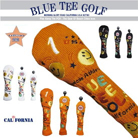 BLUE TEE GOLF California キャットハンド ヘッドカバー ニット KNIT スマイル&ピンボール アゲインストパー ☆ブルーティーゴルフ