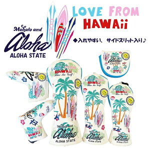 BLUE TEE GOLF California �y���u �t���� �n���C Love From Hawaii�z �L���b�g�n���h �w�b�h�J�o�[�e�� ���u���[�e�B�[�S���t