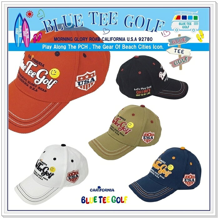 楽天市場 Blue Tee Golf California モデル スマイル ブルーティーゴルフ スタンダード コットンキャップ Tokyo 新橋 ブルーティーゴルフ