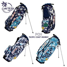 ブルーティーゴルフ 【PCHパーム プリント柄 - PCHシリーズ】 スタンドバッグ：9インチ　BLUE TEE GOLF California キャディーバッグ