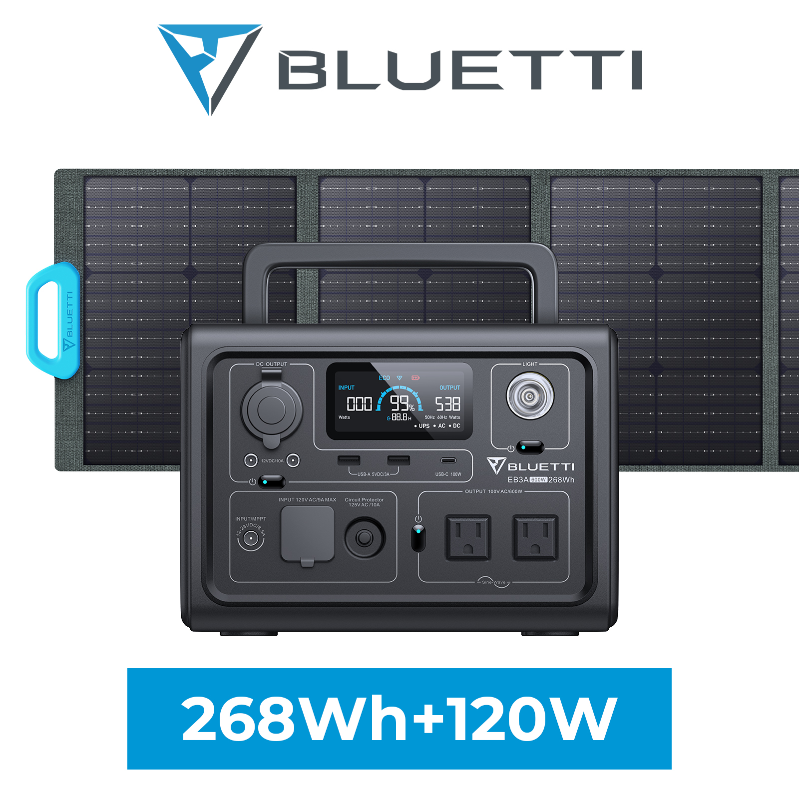 新品 未使用 BLUETTI ポータブル電源 ソーラーパネル セット 電池 家庭-