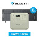 【クーポン利用で88,000円】BLUETTI ポータブル電源 ソーラーパネル セット AORA100+200W 1152Wh/1800W 日本限定モデ…