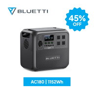 【大特価！クーポンで60,390~98,340円】BLUETTI ポータブル電源 AC180 1152Wh 1800W/AC180 セット 60分満…