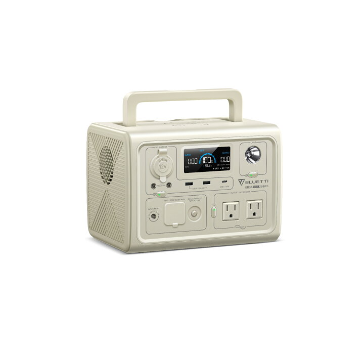 楽天市場】BLUETTI ポータブル電源 268Wh EB3A ベージュ130Wソーラー 