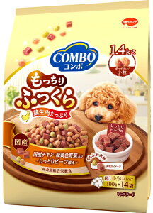 【日本ペット】コンボ ドッグ もっちりふっくら 国産チキン・しっとりビーフ添え 1.4kgx6個(ケース販売)