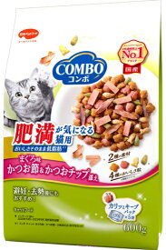 【日本ペット】コンボ　キャット　肥満が気になる猫用　まぐろ味・かつお節・かつおチップ添え　600g