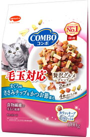 【日本ペット】コンボ　キャット　毛玉対応　まぐろ味・ささみチップ・かつお節添え　600gx12個（ケース販売）