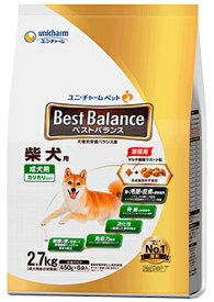 【ユニチャーム】ベストバランス　カリカリ仕立て　柴犬用　2．7kgx4個（ケース販売）