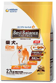 【ユニチャーム】ベストバランス　カリカリ仕立て　柴犬用　10歳以上用　2．7kgx4個（ケース販売）