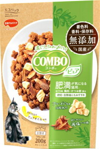 【日本ペット】コンボ　キャット　ピュア　肥満が気になる猫用　まぐろ味・鶏肉・かつお節添え　200g