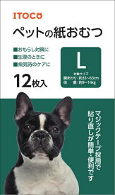 【イトウ＆カンパニー】ペットの紙おむつ　Lサイズ　12枚入