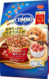 【日本ペット】コンボ　ドッグ　Wお肉入り　720gx12個（ケース販売）