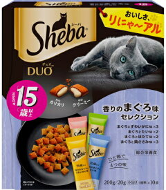 【マースジャパン】シーバデュオ　15歳以上　香りのまぐろ味セレクション　200gx12個（ケース販売）
