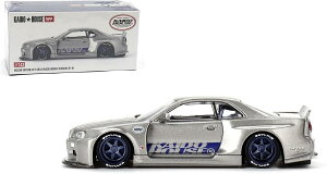 【国内在庫品】Kaido House x Mini GT 1/64 日産 GT-R (R34) 1999 Sinjuku V1 シルバー Nissan Skyline