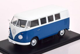 【国内在庫品】WHITEBOX 1/24 フォルクスワーゲン T1 バス 1960 ホワイト/ブルー VW T1 BUS ミニカー