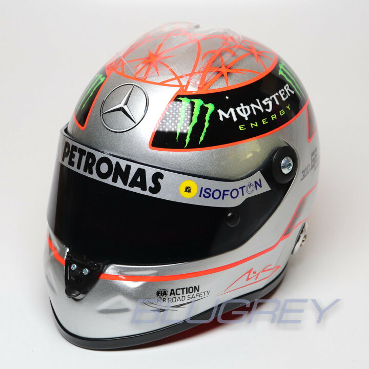 楽天市場】【国内在庫品】ミニ ヘルメット 1/2 ミハエル・シューマッハ 