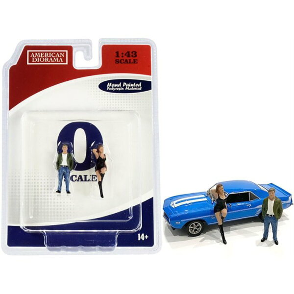 アメリカン ジオラマ 1/43 フィギア 70年代 スタイル セット1 カップル 男女2体セット American Diorama 1/43 70's Style Figures Set I 【国内在庫品】
