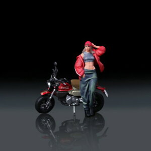 MoreArt 1/64 �����L�[ 125 �R�J�E�R�[�� & �K�[�� �t�B�M���A Monkey 125 Coca-Cola Motorcycle Cool Girl �y�����݌ɕi�z