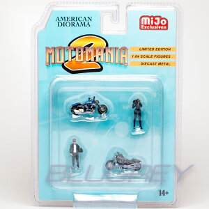 y݌ɕizAJ WI} 1/64 tBMA g}jA 2 oCJ[ Zbg American Diorama Figure Moto Mania 2 Biker Set Mijo
