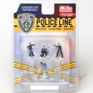 y݌ɕizAJ WI} 1/64 tBMA |X CAmerican Diorama Figure Police Line Mijo