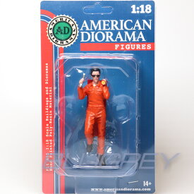 アメリカン ジオラマ 1/18 レース メカニック ポール オレンジ フィギア American Diorama Mechanic Paul (Orange) ミニチュア