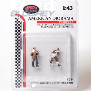 y݌ɕizAJ WI} 1/43 [XfC Zbg 4 tBMA American Diorama Race Day Metal Figures Set