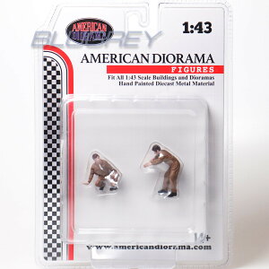 y݌ɕizAJ WI} 1/43 [XfC Zbg 5 tBMA American Diorama Race Day Metal Figures Set