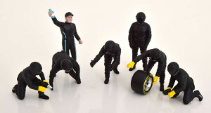 y݌ɕizAJ WI} 1/18 sbgN[ ZbgIII ubN tBMA 7̃Zbg American Diorama Pit Crew Metal Figures Set